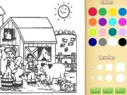 Spel Gård målarbok för barn på nätet