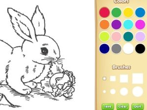Spel Bunny målarbok för barn på nätet