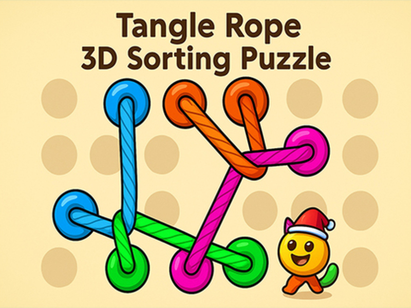 Spel Hazel Tangle Rope 3D: Sorteringspussel på nätet