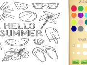 Spel Hej sommar målarbok för barn på nätet