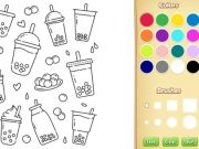 Spel Söt boba målarbok för barn på nätet