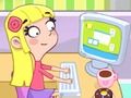 Spel Laura -kontoret slacking av på nätet