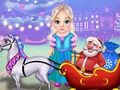 Spel Little Elsa Clean Christmas Carriage på nätet