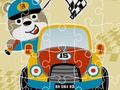 Spel Racing tecknat pussel på nätet