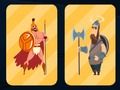Spel Spartan och Viking Warriors Memory på nätet