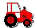 Spel Enkla barn målar traktor på nätet