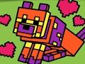 Spel Enkla barn som målar minblox på nätet