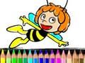 Spel Tillbaka till skolan Maja the Bee Målarbok  på nätet