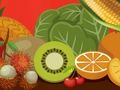 Spel Frukt och grönsaker Word for Kids  på nätet