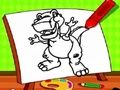 Spel Lätt att färglägga dinosaurie för barn  på nätet