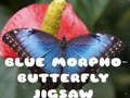 Spel Blå Morpho Butterfly Jigsaw  på nätet