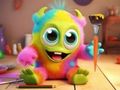 Spel Målarbok: Monster  på nätet