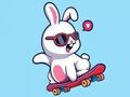 Spel Målarbok: Rabbit Skateboard  på nätet