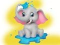 Spel Målarbok: Elephant Spraying Water  på nätet