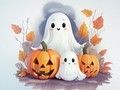 Spel Målarbok: Halloween-spöken  på nätet