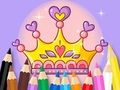 Spel Målarbok: Princess Crown  på nätet