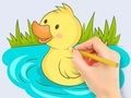 Spel Målarbok: Baby Duck Swim  på nätet