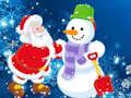 Spel Santa Claus och Snowman Jigsaw  på nätet