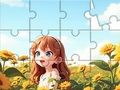 Spel Pussel: Sunflower Girl  på nätet