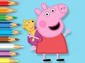 Spel Målarbok: Peppa med leksaksbjörn  på nätet