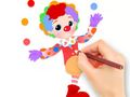 Spel Målarbok: Rolig clown  på nätet