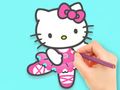 Spel Målarbok: Hello Kitty Dancing  på nätet