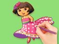 Spel Målarbok: Dora Prepare Party  på nätet