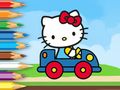 Spel Målarbok: Hello Kitty Driving Car  på nätet