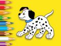 Spel Målarbok: Söt prickig hund  på nätet