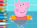 Spel Målarbok: Peppa Simning  på nätet