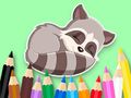 Spel Målarbok: Baby Raccoon  på nätet