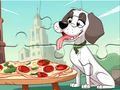 Spel Pussel: Hund som äter pizza  på nätet