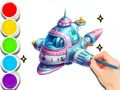 Spel Målarbok: Rymdresor  på nätet