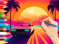 Spel Målarbok: Sunset Driving  på nätet