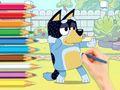Spel Målarbok: Bluey And Bingo  på nätet