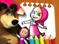 Spel Masha och björnen målarbok  på nätet