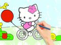 Spel Målarbok: Hello Kitty Cycling  på nätet