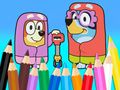 Spel Målarbok: Bluey Flossing Grannies  på nätet
