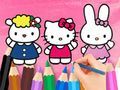 Spel Målarbok: Hello Kitty med vänner  på nätet