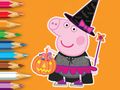 Spel Målarbok: Peppa Pig Halloween  på nätet