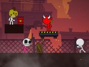 Spel Stickman Night överlever på nätet