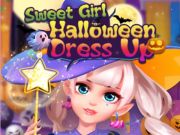 Spel Söt flicka Halloween klä upp  på nätet