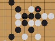 Spel Gomoku: fem stenar i rad  på nätet