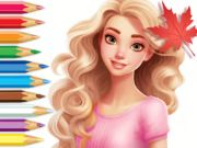 Spel Målarbok: Barbie Autumn Tale  på nätet