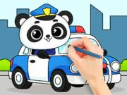 Spel Målarbok: Police Panda  på nätet