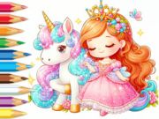 Spel Målarbok: Unicorn Secret Whisper  på nätet