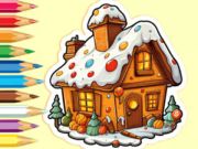 Spel Målarbok: Christmas Candy House  på nätet