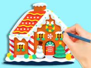 Spel Målarbok: Gingerbread Hut  på nätet