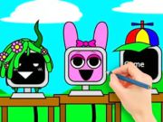 Spel Målarbok: SPRUNKI FUN COMPUTER  på nätet