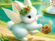 Spel Jigsaw Puzzle: Angel Bunny på nätet